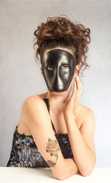 Echo Exotic Leather Masquerade Mask by Wendy Drolma – The Mysterious Mask  Shop